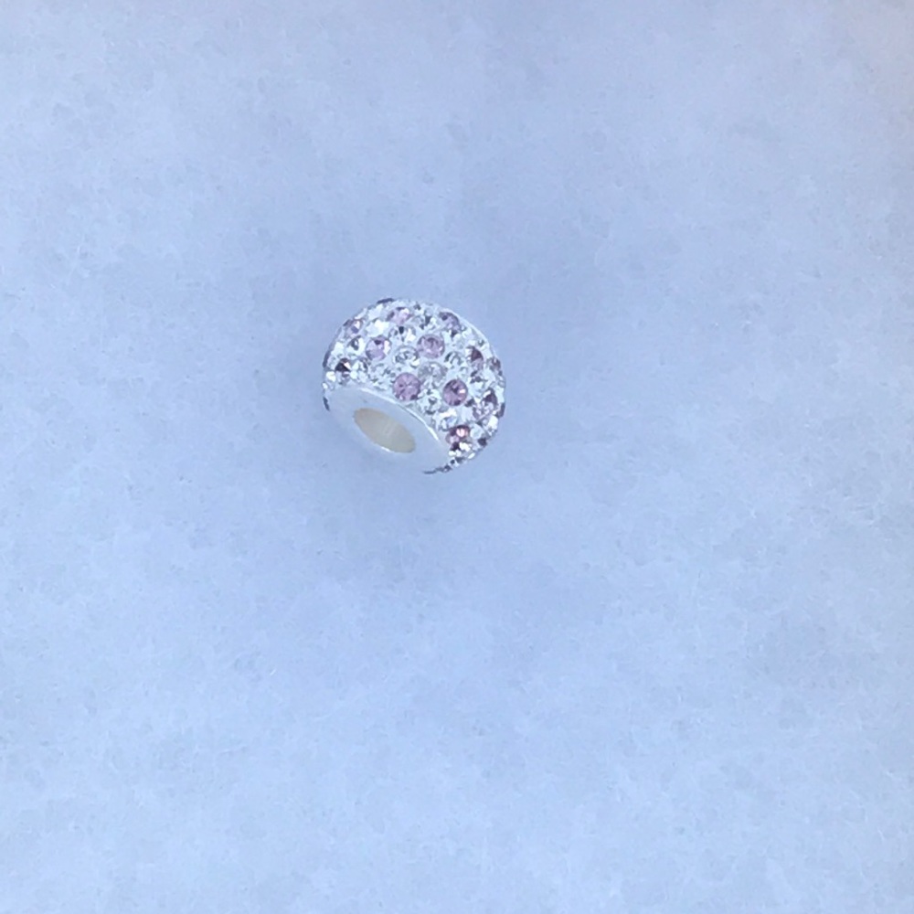 Solid sterling silver and Swarovski Crystal Charm